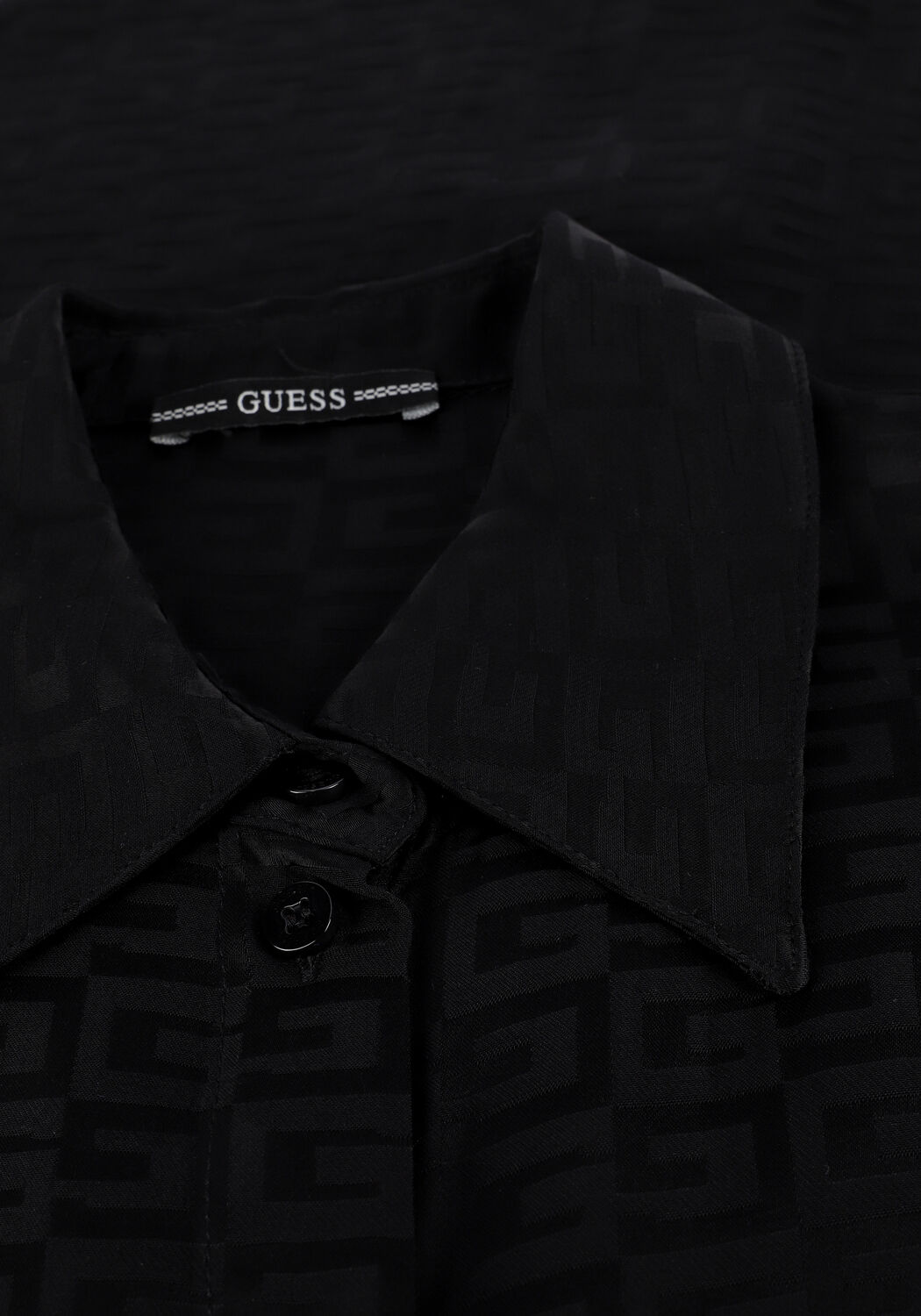 Schwarze GUESS Blusen LS LOLA SHIRT - large