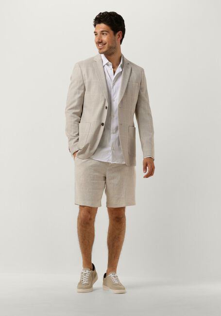 Beige SELECTED MEN Kurze Hose SLHREGULAR-MADS LINEN SHORTS NOOS - large