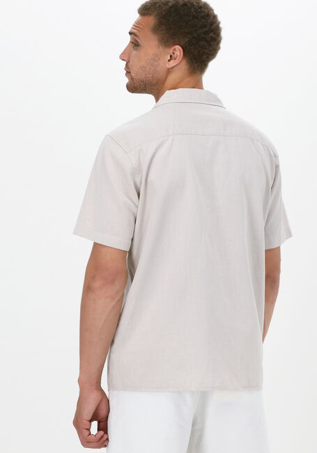 Beige SELECTED HOMME Casual-Oberhemd SLHRELAXTIGER SHIRT SS STRUCTURE M - large