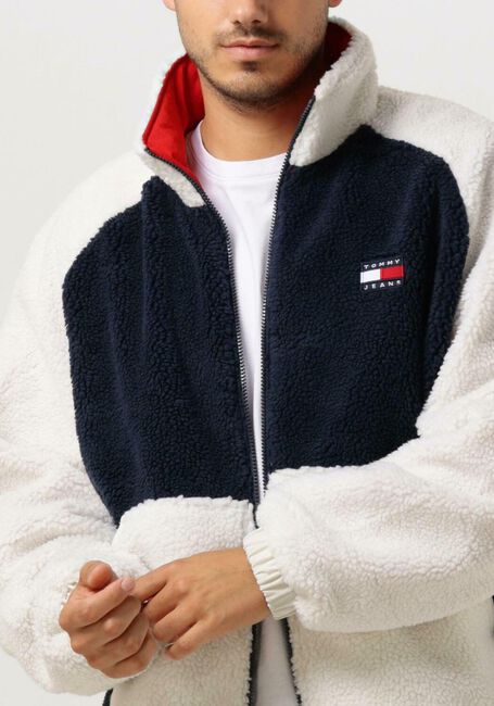 Blaue TOMMY JEANS Jack TJM REVERSIBLE SHERPA JACKET - large