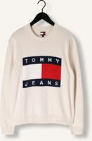 Creme TOMMY JEANS Pullover TJM REG MELANGE FLAG SWEATER Creme TOMMY JEANS Pullover TJM REG MELANGE FLAG SWEATER - medium
