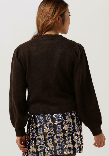 Braune OBJECT Strickjacke NONSIA L/S SHORT CARDIGAN - large