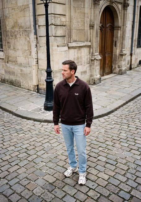 Braune MACED Sweatshirt M-ARCHIE - large