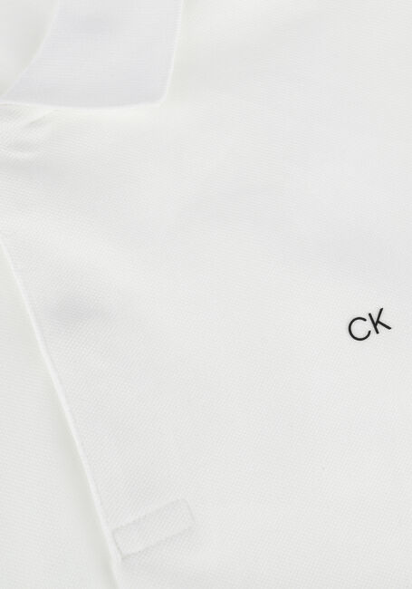 Weiße CALVIN KLEIN Polo-Shirt STRETCH PIQUE SLIM POLO - large