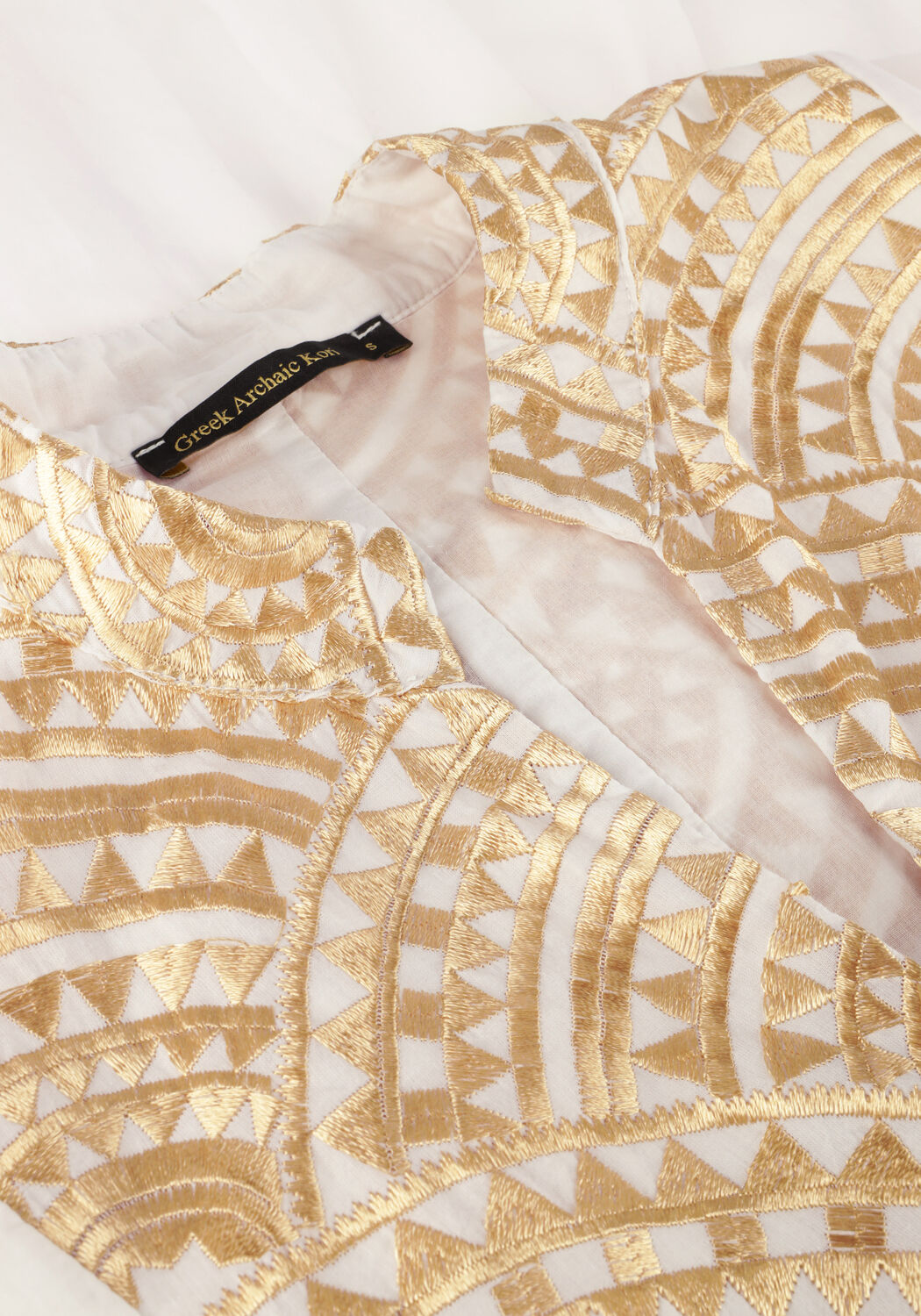 Wei&szlig;e GREEK ARCHAIC KORI Minikleid 330051 - large