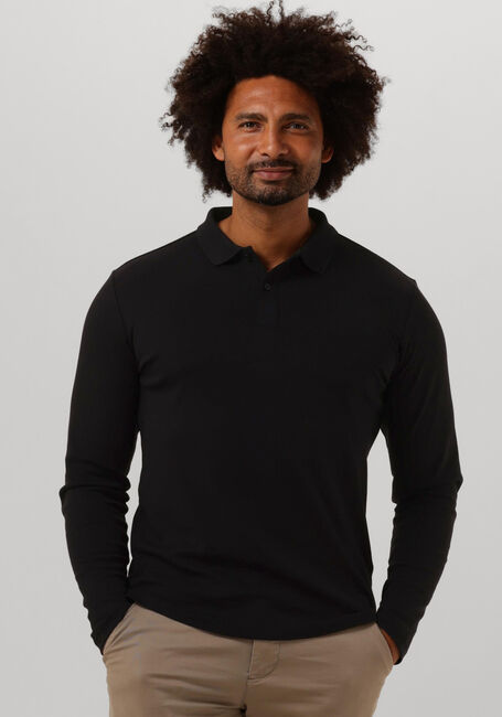 Schwarze SELECTED HOMME Polo-Shirt SLHSLIM-TOULOUSE LS POLO B NOOS - large