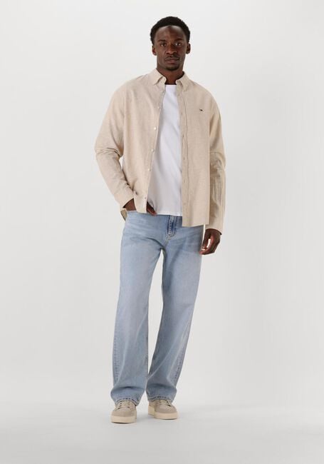 Beige TOMMY JEANS Casual-Oberhemd TJM REG LINEN BLEND LS SHIRT EXT - large
