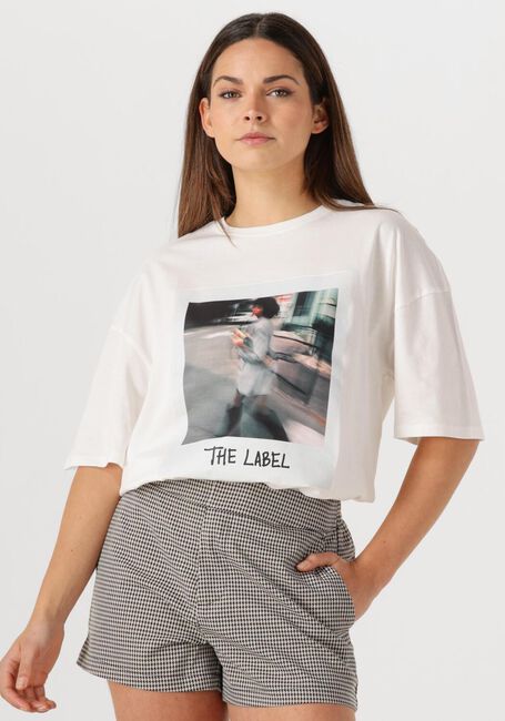 Weiße ALIX THE LABEL T-shirt LADIES KNITTED POLAROID TSHIRT - large