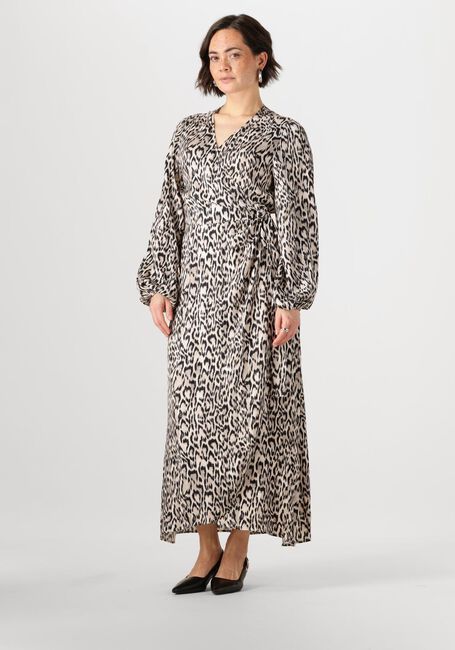 Braune JANSEN AMSTERDAM Maxikleid REBECCA JURK WA 564 WRAP LONG SLEEVE - large