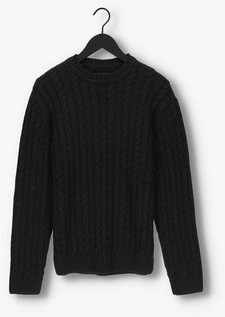 Schwarze EDWIN Pullover TWISTED CREW NECK SWEATER - large