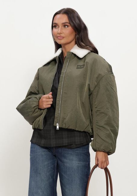 Gr&uuml;ne TOMMY JEANS Jack TJW FUR COLLAR UTILITY BOMBER - large