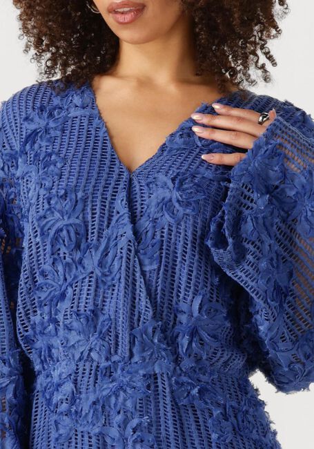 Blaue ALIX THE LABEL Minikleid KNITTED TAPE LACE DRESS - large
