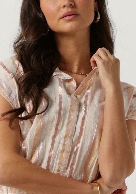 Sand BY-BAR Blusen BIEKE GLOSS STRIPE BLOUSE - large