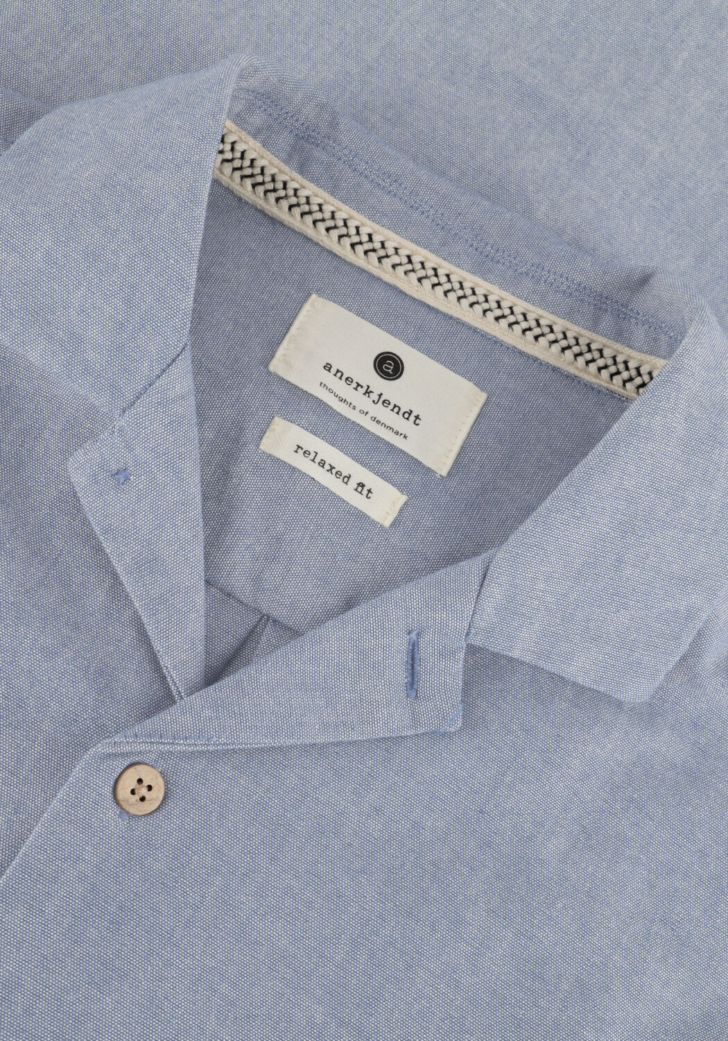 Blaue ANERKJENDT Casual-Oberhemd AKLEON S/S COT/LINEN SHIRT - large