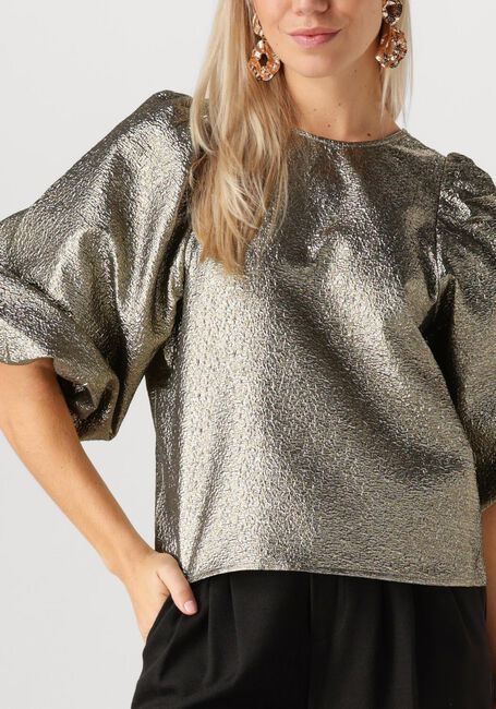 Goldfarbene BY-BAR Blusen ZITA GOLD BLOUSE - large