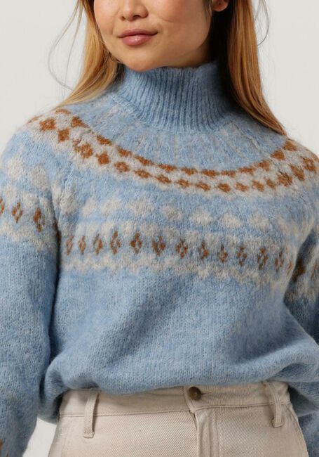 Blaue Y.A.S. Rollkragenpullover YASISTA LS KNIT PULLOVER - large