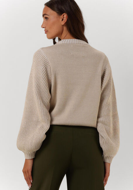 Beige ANOTHER LABEL Sweatshirt ULLA KNITTED PULL L/S - large