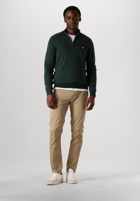 Dunkelgrün LYLE & SCOTT Pullover COTTON MERINO QUARTER ZIP JUMPER - large