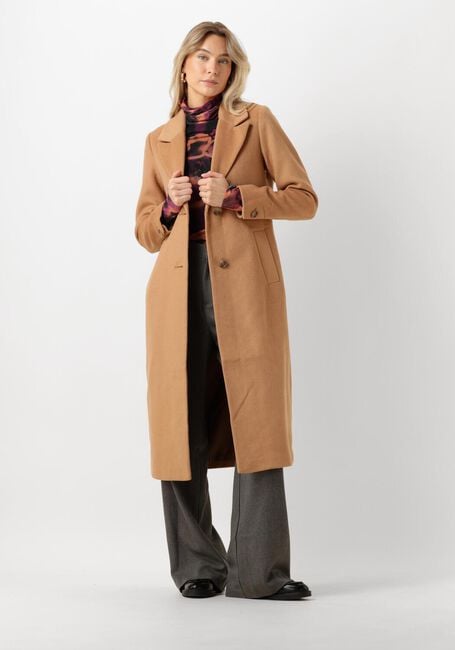 Camelfarbene NOTRE-V Mäntel WOOL COAT - large