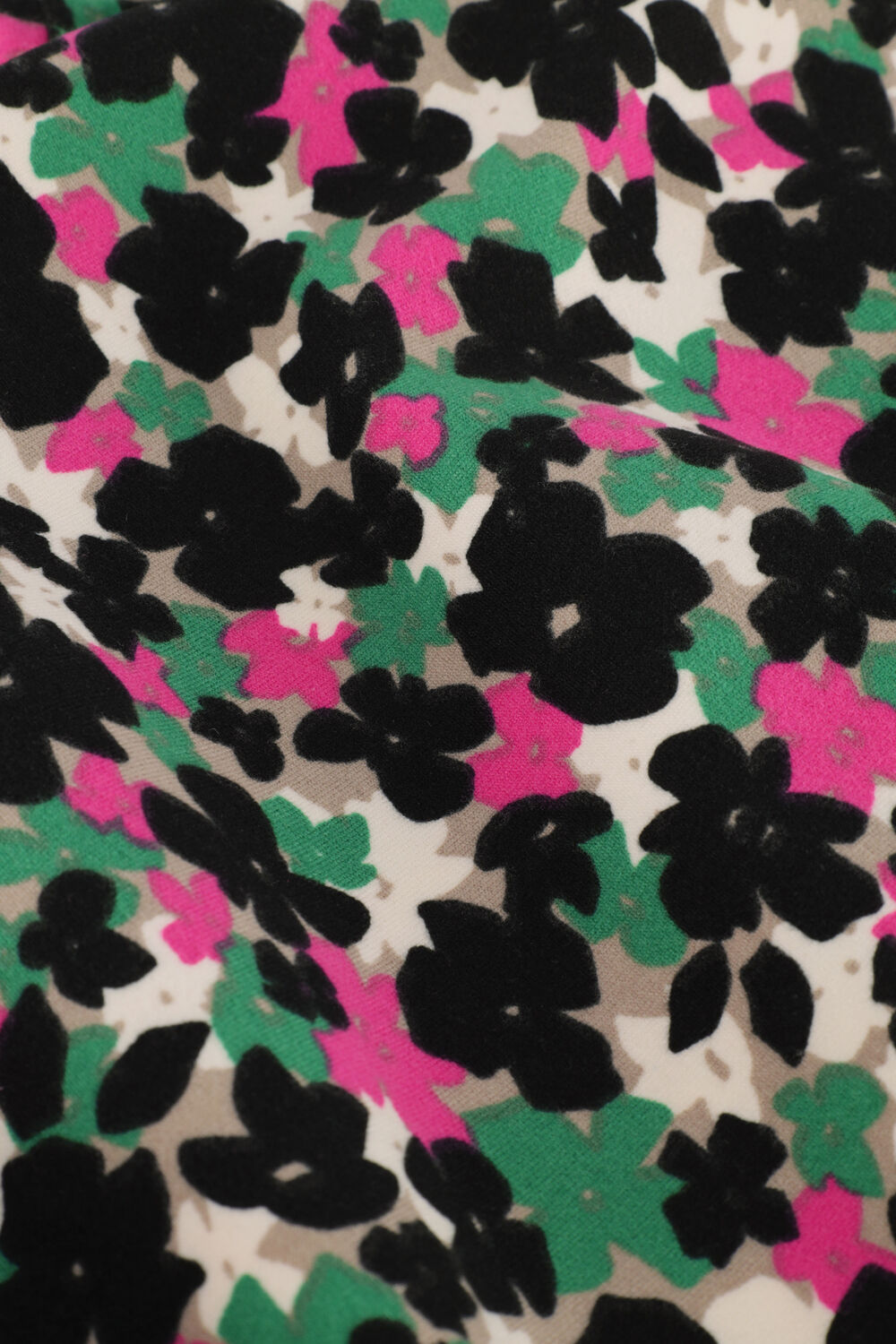 Mehrfarbige/Bunte COLOURFUL REBEL Schlaghose CUTE FLOWER PEACHED EXTRA FLARE PANTS - large