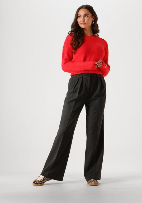 Rote COLOURFUL REBEL Pullover OLIVIA CREWNECK KNITTED SWEATER - large