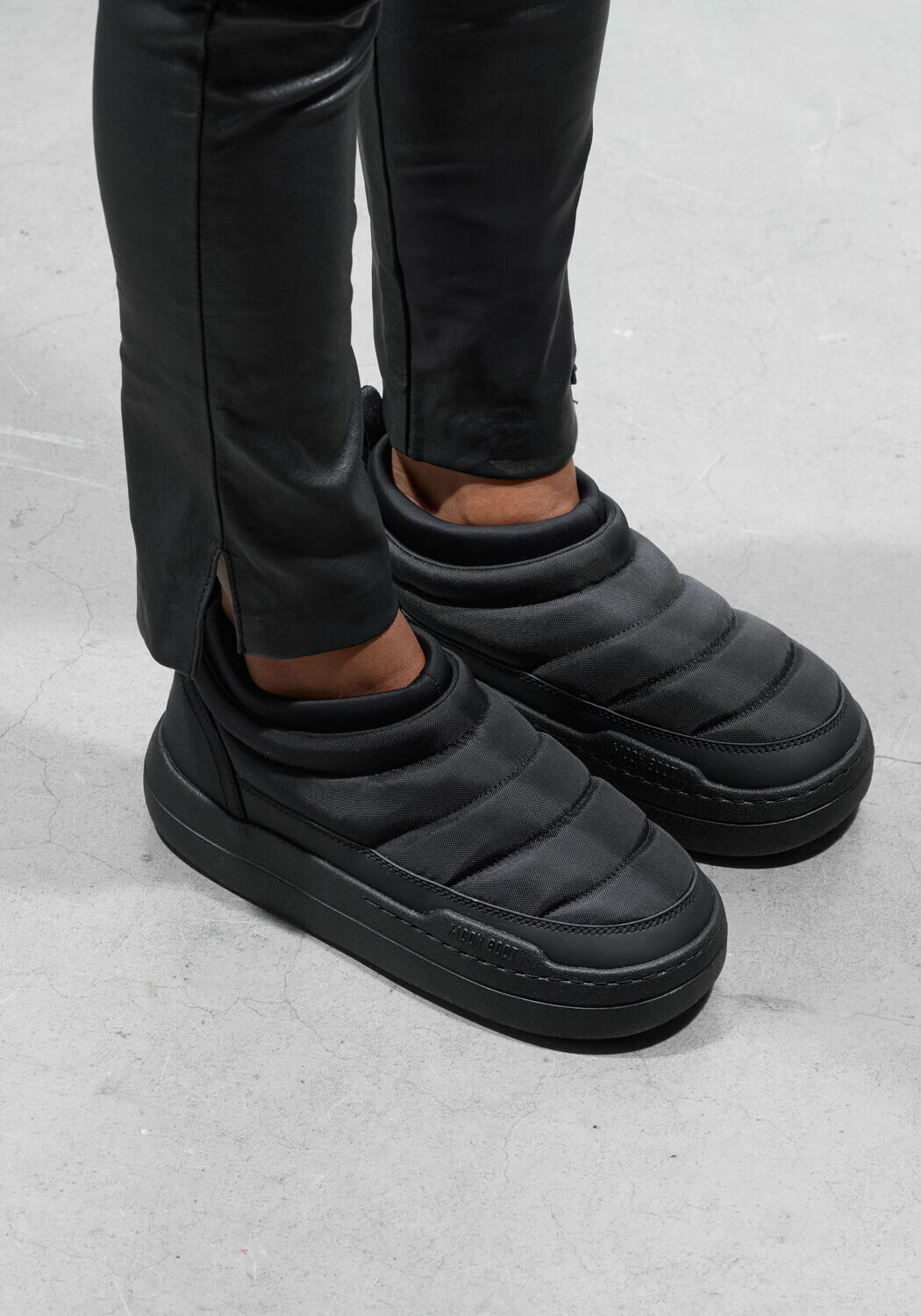 Schwarze MOON BOOT Snowboots MB PARK SOFT NYLON - large