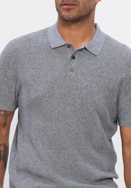 Blaue PROFUOMO Polo-Shirt POLO SS COTTON LINEN - large