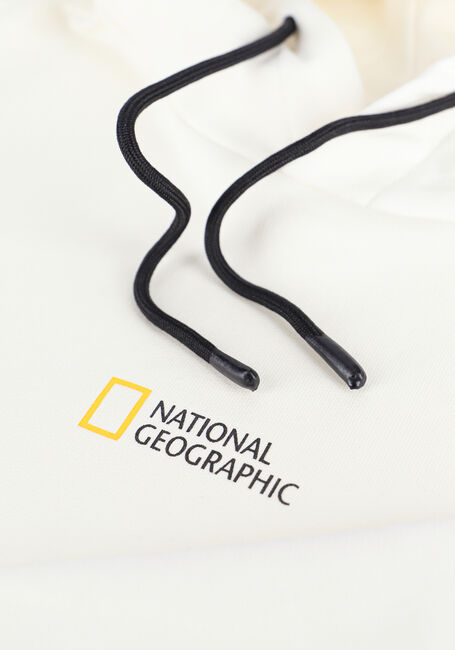 Weiße NATIONAL GEOGRAPHIC Sweatshirt HOODY WITH CORD - large