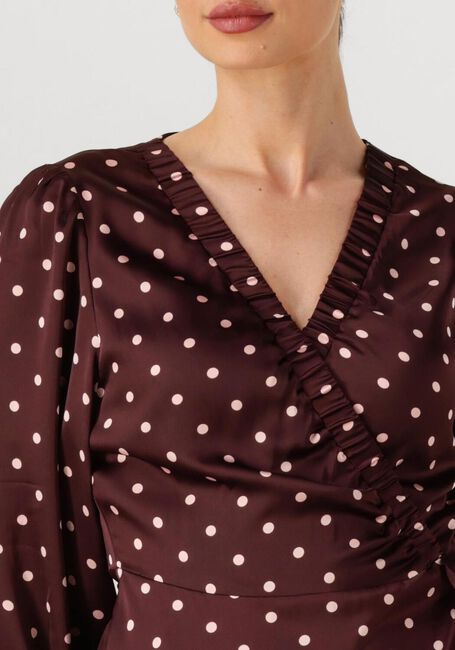 Bordeaux NEO NOIR Midikleid MALINGA DOT DRESS - large