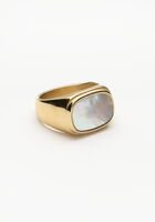 Goldfarbene NOTRE-V Ring RING GROTE STEEN - medium