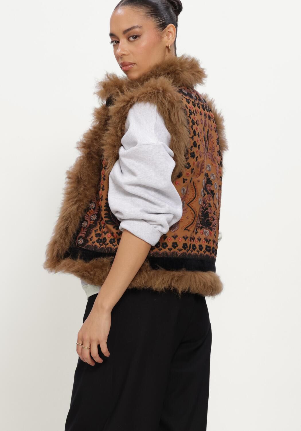 Braune ANTIK BATIK Gilet IVAN GILET - large