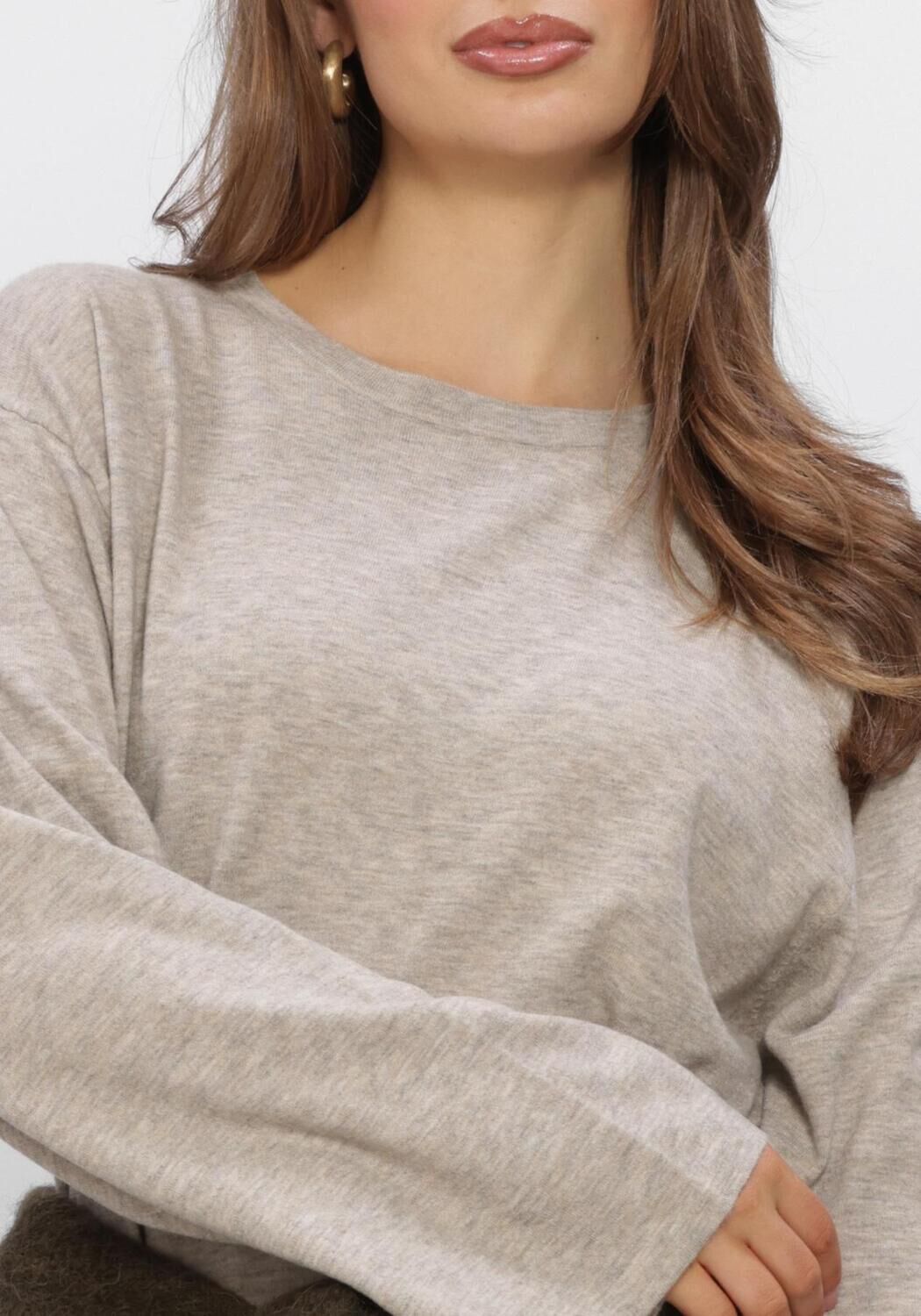 Sand BOII STUDIOS Top WERO O-NECK KNIT - large