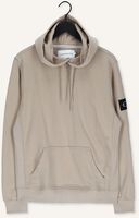 Beige CALVIN KLEIN Sweatshirt MONOGRAM SLEEVE BADGE HOODIE Beige CALVIN KLEIN Sweatshirt MONOGRAM SLEEVE BADGE HOODIE - medium