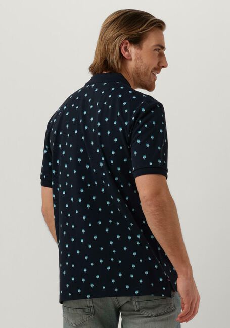 Dunkelblau SCOTCH & SODA Polo-Shirt MINI PALM PRINT POLO - large