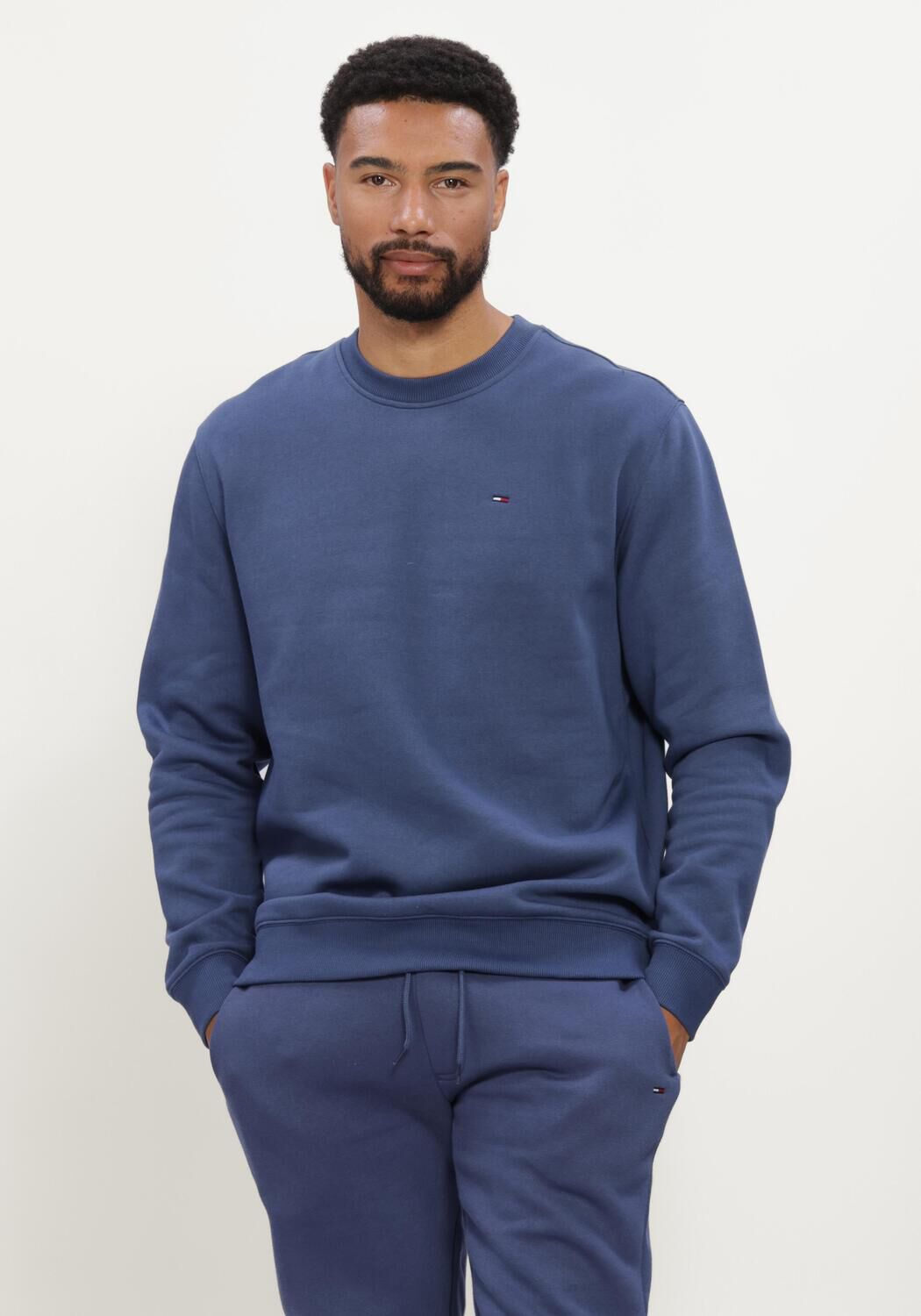 Blaue TOMMY JEANS Sweatshirt TJM REG S FLAG CREW EXT - large
