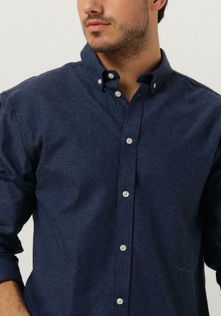 Blaue ANERKJENDT Casual-Oberhemd AKKONRAD MELANGE SHIRT - large