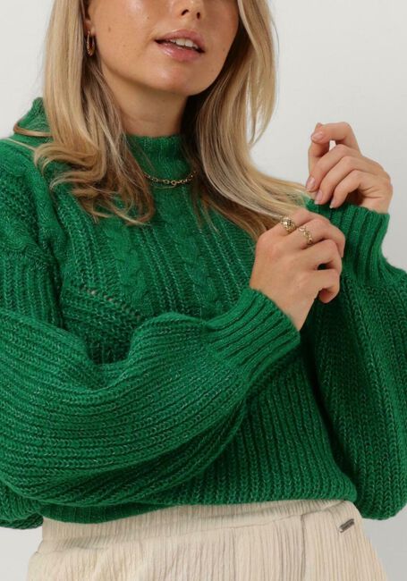 Grüne OBJECT Pullover OBJNOVA STELLA CABLE KNIT PULLOVER NOOS - large