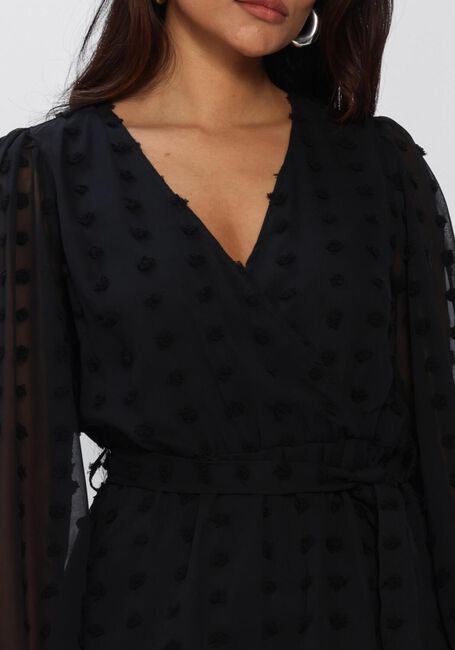 Schwarze Y.A.S. Kleider YASDOTTIE LS WRAP DRESS - large