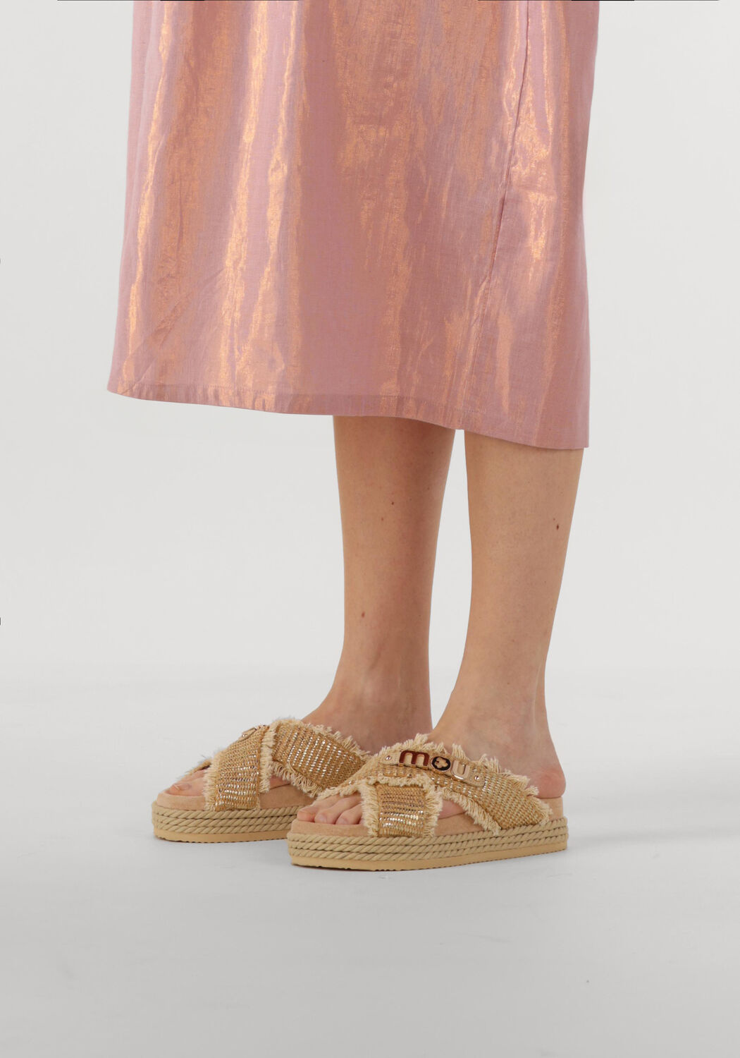 Beige MOU Pantolette CRISS-CROSS - large