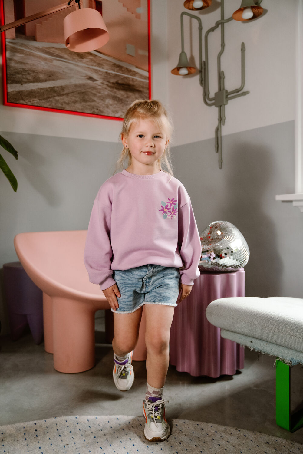 Hellblau DAILY7 Kurze Hosen DENIM SHORT PRINTED - large