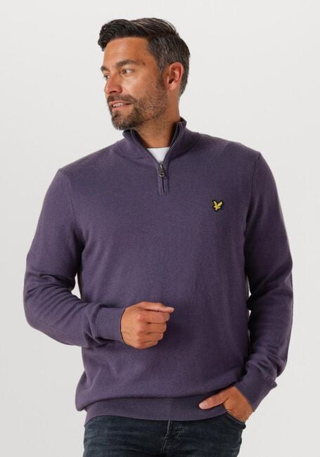 Graue LYLE & SCOTT Pullover COTTON MERINO QUARTER ZIP JUMPER - large