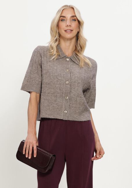 Taupe SUMMUM Pullover SHORT CARDIGAN SOFT - large