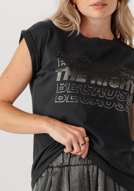 Schwarze BY-BAR T-shirt THELMA NIGHTS TOP - large