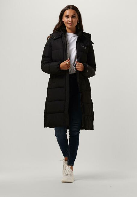 Schwarze CALVIN KLEIN Wattierte Jack MONOLOGO NON DOWN LONG PUFFER - large