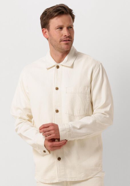 Ecru SELECTED HOMME Overshirt SLHCHRIS 5422 LS ECRU HEMP SHIRT - large