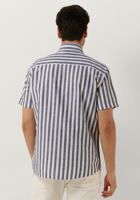 Blaue SELECTED HOMME Casual-Oberhemd SLHREGNEW-LINEN SHIRT SS CLASSIC - large