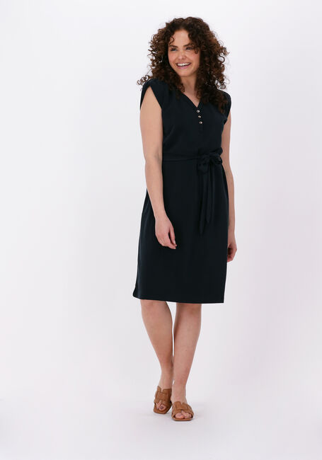 Schwarze SUMMUM Midikleid DRESS WASHED MODAL PIQUE - large