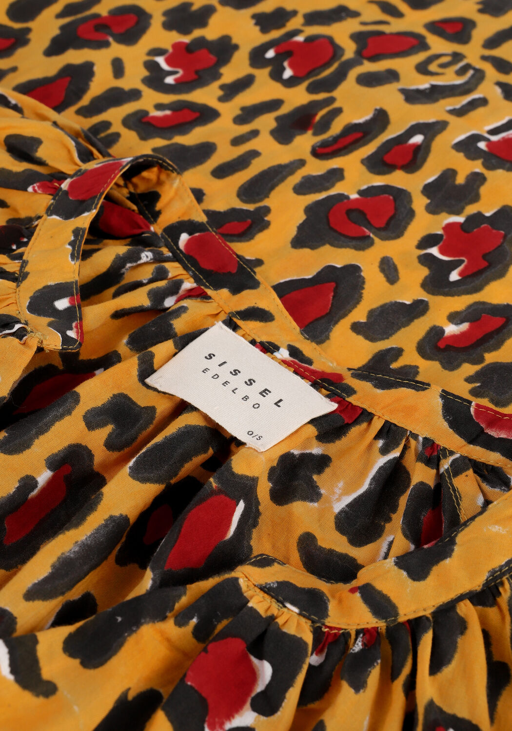 Gelbe SISSEL EDELBO Midikleid LARA SHORT DRESS - large