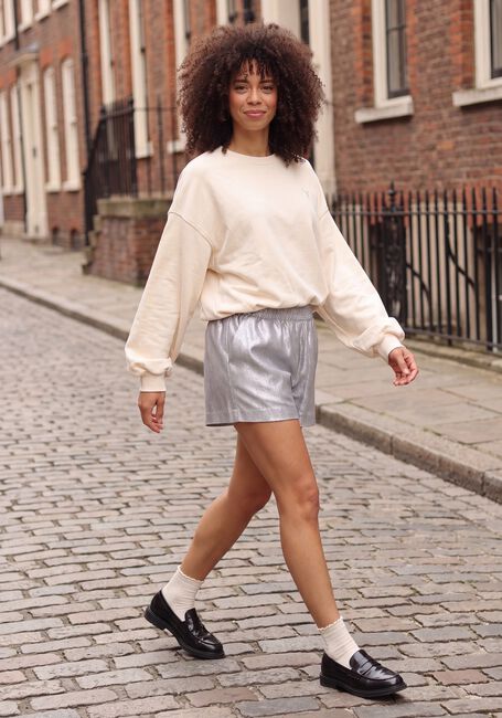 Creme ALIX THE LABEL Sweatshirt LADIES KNITTED OVERSIZED SWEATER - large