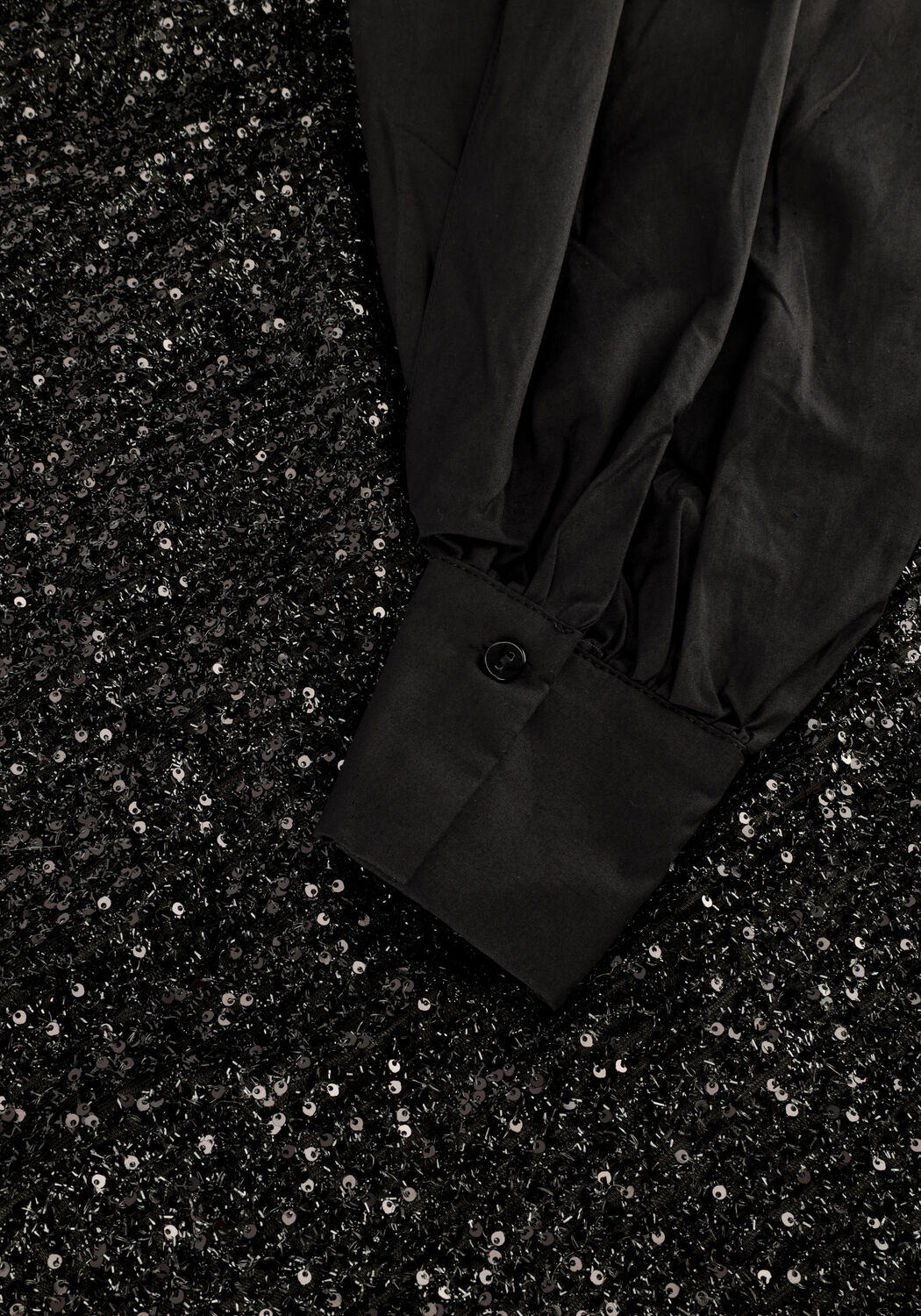 Schwarze SUMMUM Top TOP SEQUINS - large